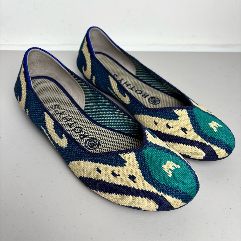 Rothy's Moroccan Blue Flats Women’s 6 Round Toe